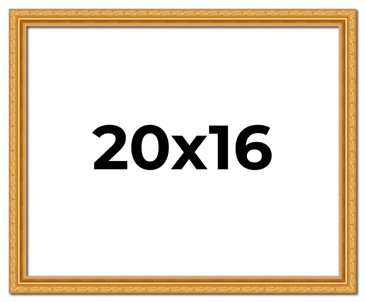 20x16 Solid Wood Antique Picture Frame with UV-Resistant Acrylic & Acid-Free Backing, Available in 4 Finishes: Bronze, Gold, Silver, and Gold with Black